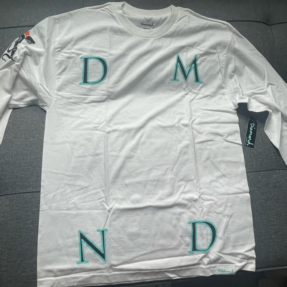 Diamond Supply Co. x IBN Jasper Collab Mens Long Sleeve White